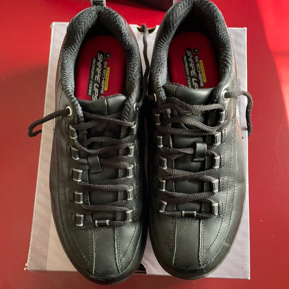 Sketchers Work Shape ups Sz 8 Black